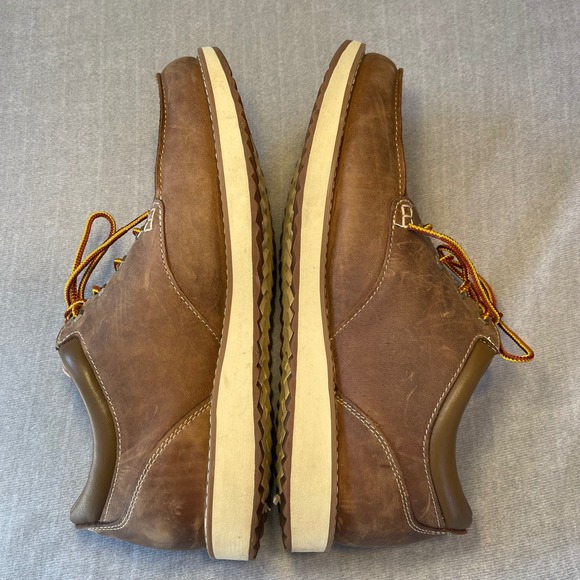 LL Bean Mens Stonington Shoes Moc Toe Leather Brown Loafer 507140 Size 14 Medium - Picture 5 of 9